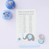 Blue Elephant Baby over de wereldvertaling Flyer (Enkel)