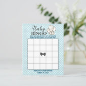 Blue Elephant Baby shower Bingo (Staand voorkant)