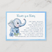 Blue Elephant Baby shower Boek Aanvraag Kaart – Sc (Voorkant)