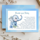 Blue Elephant Baby shower Boek Aanvraag Kaart – Sc