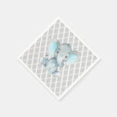 Blue Elephant Baby shower Boy Napkin Servet (Hoek)