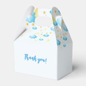 Blue Elephant Baby shower Favor Boxes Bedankdoosjes (Achterkant)
