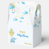 Blue Elephant Baby shower Favor Boxes Bedankdoosjes (Geopend)