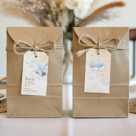 Blue Elephant Baby Shower Favor Tag It's a Boy Cadeaulabel