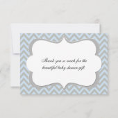 Blue Elephant Baby shower Hartelijk dank Bedankkaart (Achterkant)