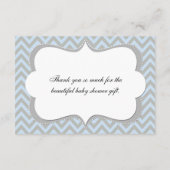 Blue Elephant Baby shower Hartelijk dank Bedankkaart (Achterkant)