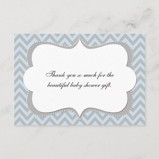 Blue Elephant Baby shower Hartelijk dank Bedankkaart (Achterkant)