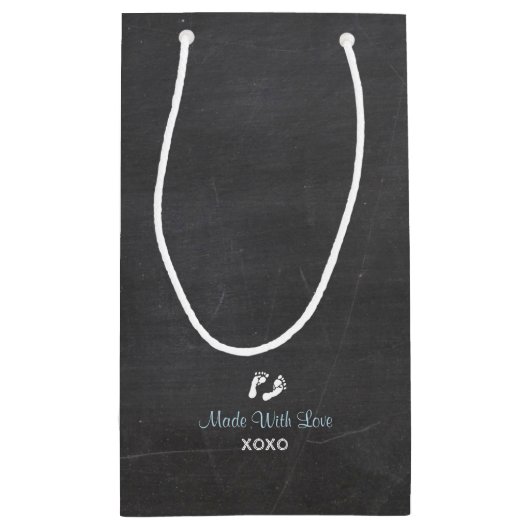 Blue Elephant Baby shower Hartelijk dank Klein Cadeauzakje (Achterkant)