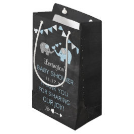 Blue Elephant Baby shower Hartelijk dank Klein Cadeauzakje