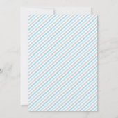 Blue Elephant Baby shower Invitation Kaart (Achterkant)