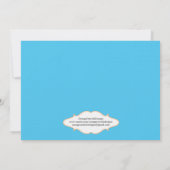 Blue Elephant Baby shower Invitation Kaart (Achterkant)