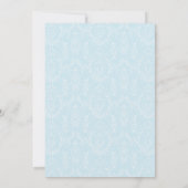 Blue Elephant Baby Shower Invitations Kaart (Achterkant)