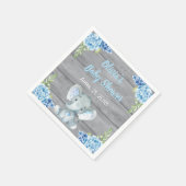 Blue Elephant Baby shower servetten (Hoek)
