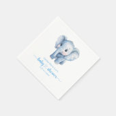 Blue Elephant Baby shower servetten - Waterverf Ju (Hoek)