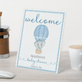 Blue Elephant Baby shower Welkom Reclamebord Met Voetstuk (Insitu)