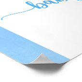 Blue Elephant Baby shower Welkomstbord – Watercolo Poster