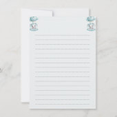 Blue Elephant ballon Baby Boy Shower Checlist Kaart (Achterkant)