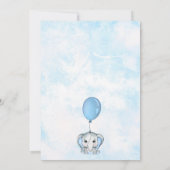 Blue Elephant Balloons Baby shower Baby Bingo Kaar Kaart (Achterkant)