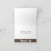 Blue Elephant bedankje Bedankkaart (Binnen)