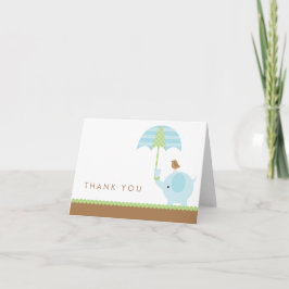 Blue Elephant bedankpassen Bedankkaart