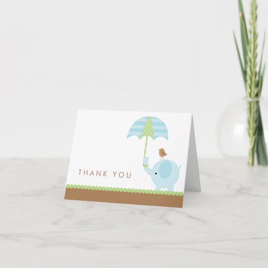 Blue Elephant bedankpassen Bedankkaart (Voorkant)