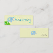 Blue Elephant Bedankt Mini Visitekaartje (Voorkant / Achterkant)