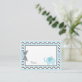 Blue Elephant Bird Place Card Plaatskaartje (Staand voorkant)
