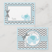 Blue Elephant Bird Place Card Plaatskaartje (Voorkant / Achterkant)