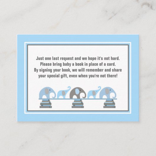 Blue Elephant boeken voor baby Informatiekaartje (Voorkant)