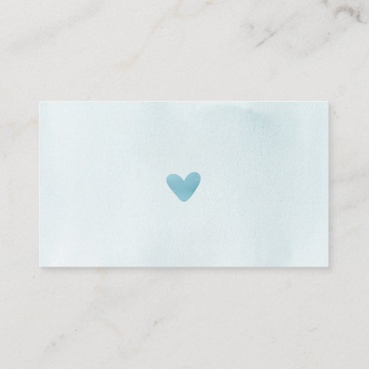 Blue Elephant Book Request Baby shower Card Informatiekaartje (Achterkant)