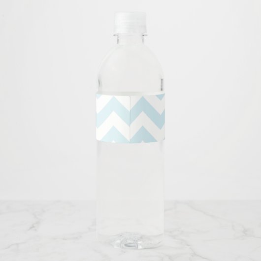 Blue Elephant Bow-stropdas Chevron-Baby shower Waterfles Etiket (Achterkant)