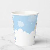 Blue Elephant Boy Baby shower Birthday Papieren Bekers (Links)