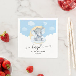 Blue Elephant Boy Baby shower Birthday Servet