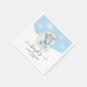 Blue Elephant Boy Baby shower Birthday Servet (Hoek)