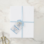 Blue Elephant Boy Baby shower Favor Gift Label Cadeaulabel (Met Touw)