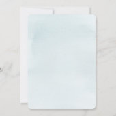 Blue Elephant Boy Baby shower Invitation Card Kaart (Achterkant)