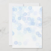 Blue Elephant Boy Baby shower Invitation Kaart (Achterkant)