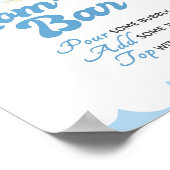Blue Elephant Boy Baby shower Momosa Bar Sign. Poster (Hoek)