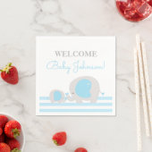 Blue Elephant Boy Baby shower Napkins Servet (Insitu)