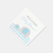 Blue Elephant Boy Baby shower Napkins Servet (Hoek)