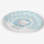 Blue Elephant Boy Baby shower Paper Bord (Gekanteld)