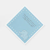 Blue Elephant Boy Baby shower Paper Napkin Servet (Hoek)