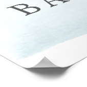 Blue Elephant Boy Baby shower Welcome Sign Poster (Hoek)