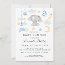 Blue Elephant Boy Baby Speelgoed Baby shower Water