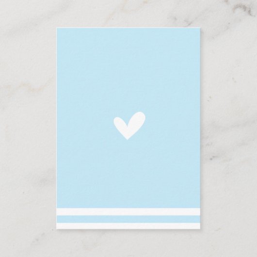 Blue Elephant Boy Books for Baby Invitation Insert Informatiekaartje (Achterkant)