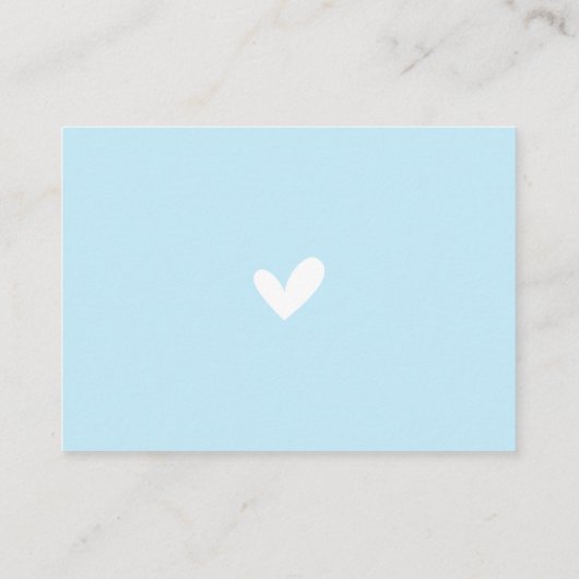 Blue Elephant Boy Luier Raffle Ticket Informatiekaartje (Achterkant)