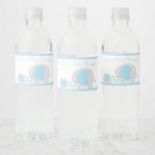 Blue Elephant Boy Water Bottle Labels Waterfles Etiket (Flessen)