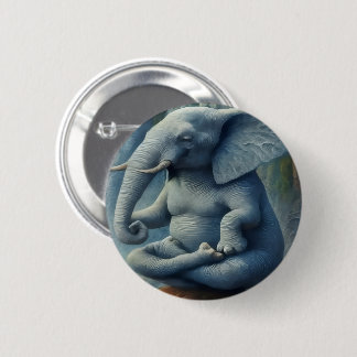 Blue Elephant Button