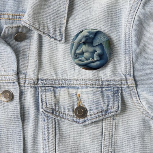 Blue Elephant Button (In situ)