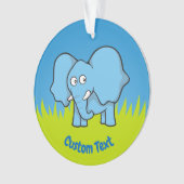 Blue Elephant cartoon ornament (voorkant)